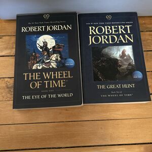 The Wheel of Time Series Robert Jordan Large Trade PB Book 1, 2 LOT TOR